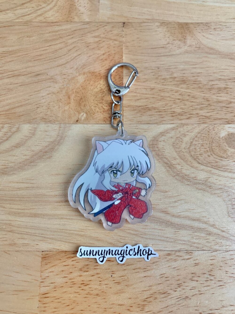 InuYasha Anime Acrylic Chibi Cute Keychain Half-Dog Demon Hanyo Tessaiga